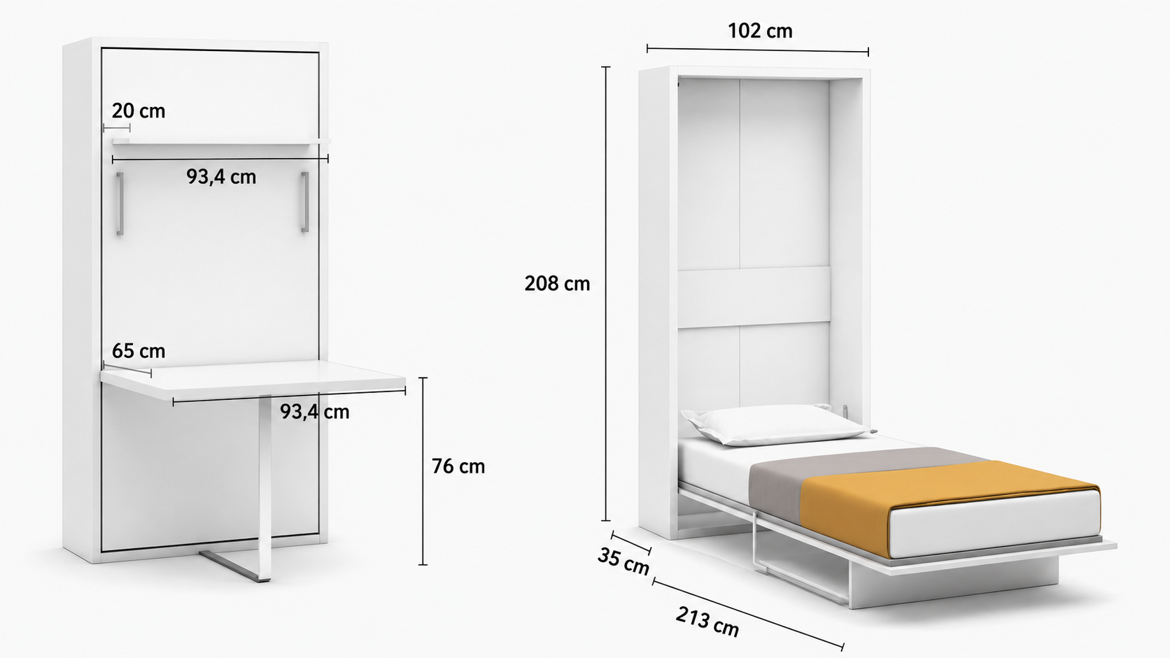 Happy Table Single Wall Bed System - Image 4
