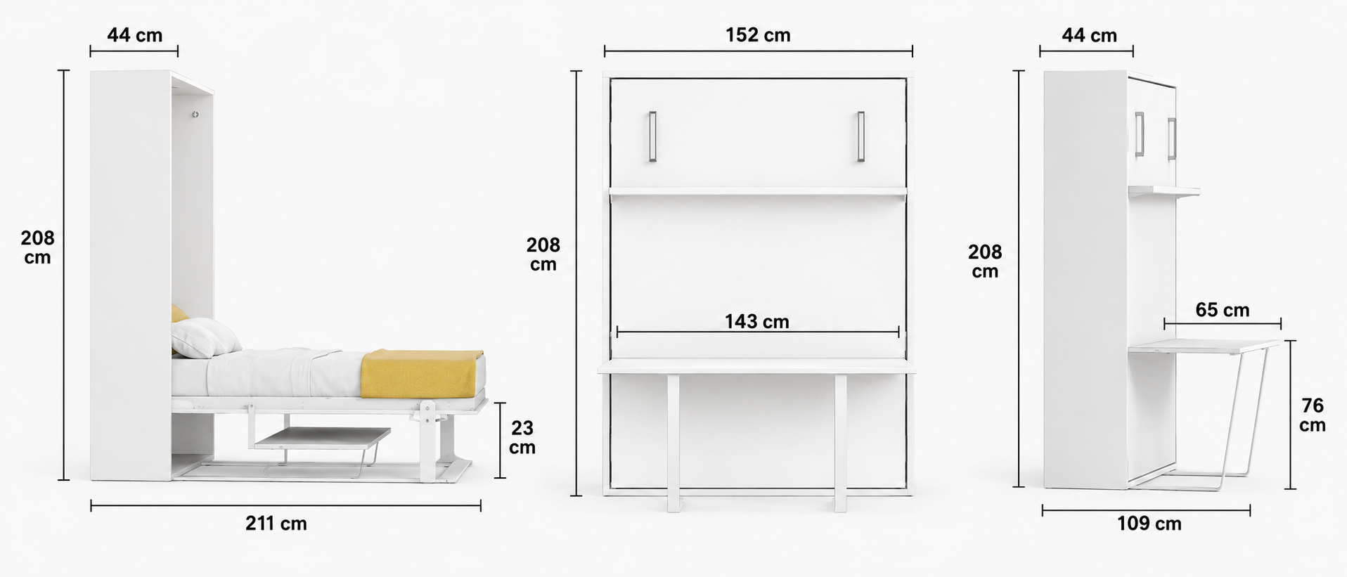 Happy Table Double Wall Bed System - Image 4