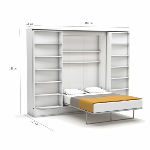 Sliding Suite Wall Bed System in Bookcase Cabinet - Image 6