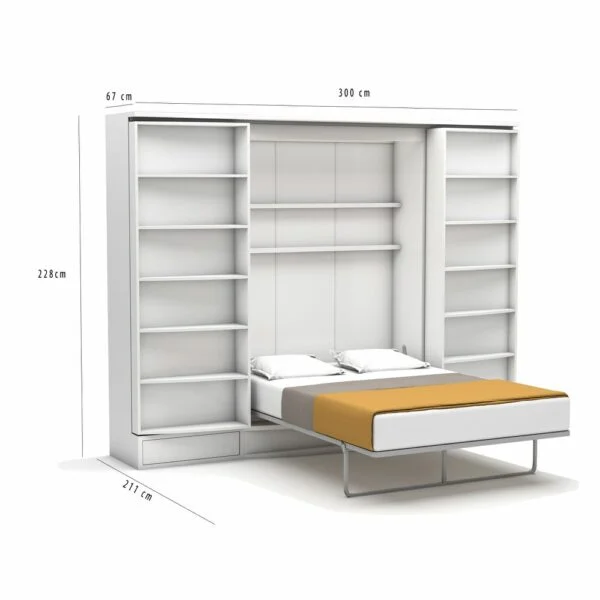 Sliding Suite Wall Bed System in Bookcase Cabinet - Image 6