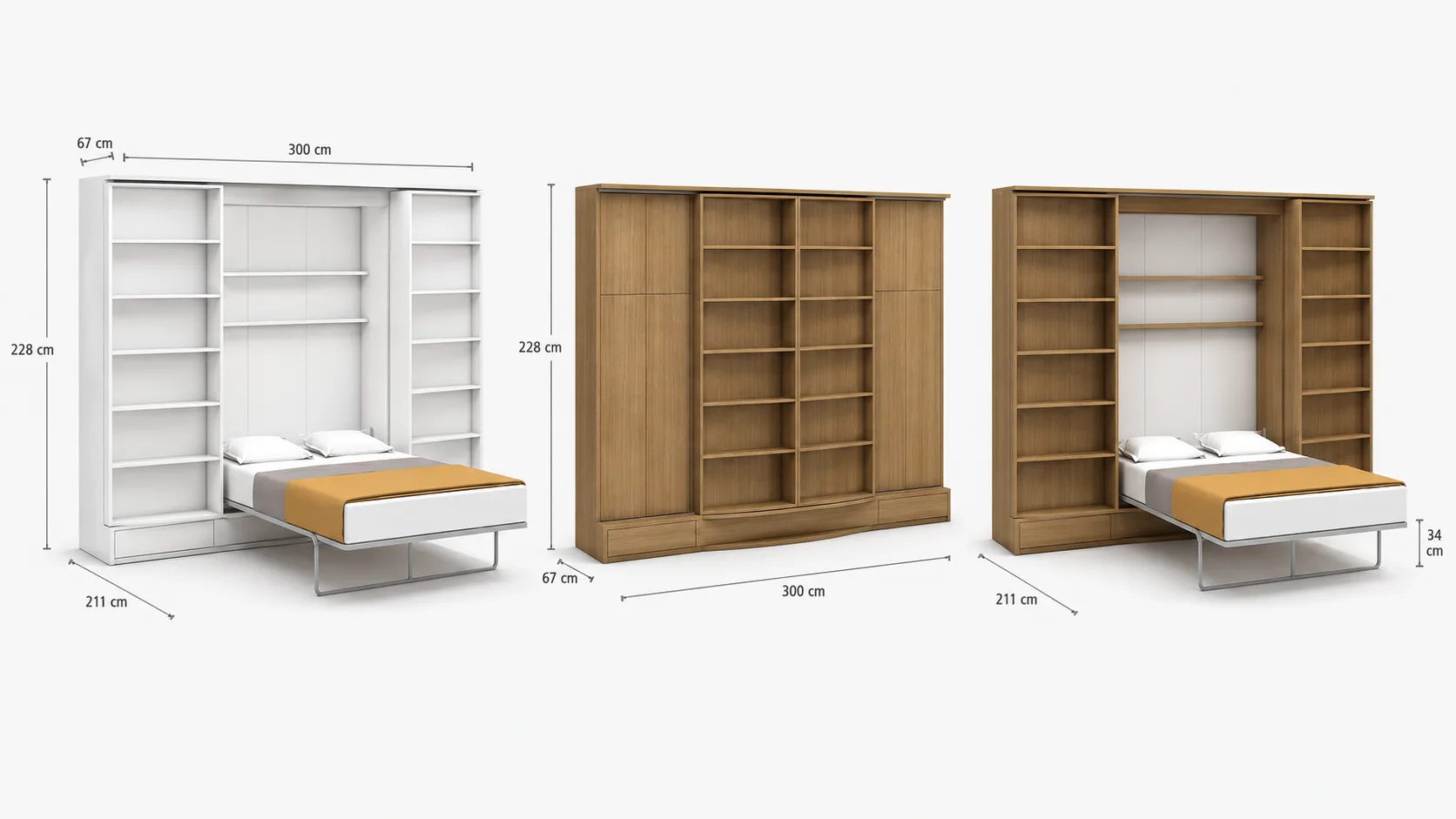 Sliding Suite Wall Bed System in Bookcase Cabinet - Image 5