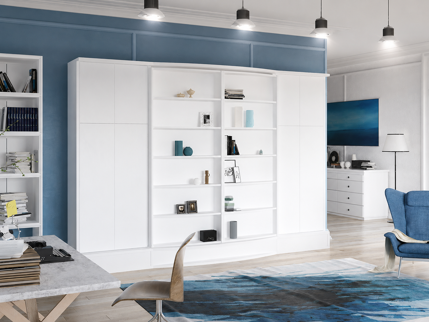 Sliding Suite Wall Bed System in Bookcase Cabinet - Image 6