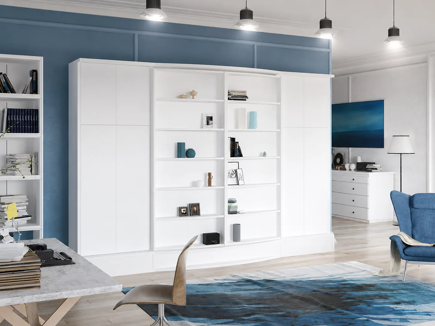 Sliding Suite Wall Bed System in Bookcase Cabinet - Image 6