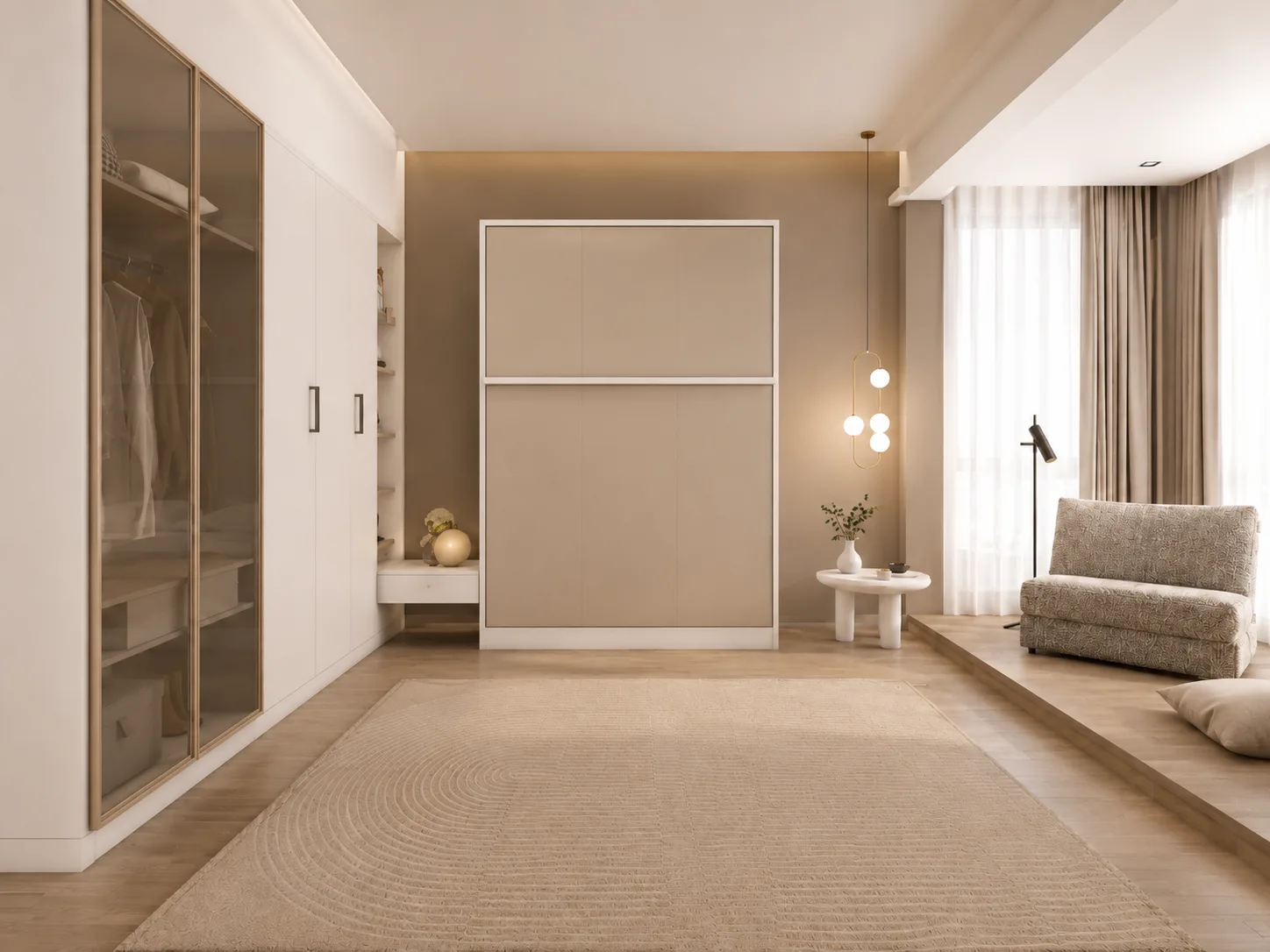 Royal Collection King Size Wall Bed System with Sofa - Image 16