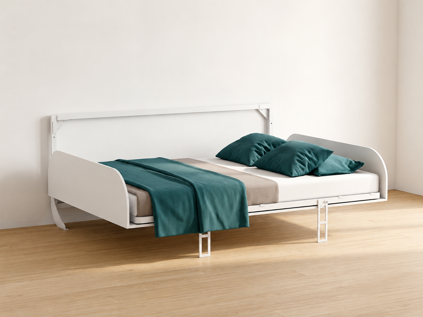 Simple Horizontal Double Wall Bed System - Image 7