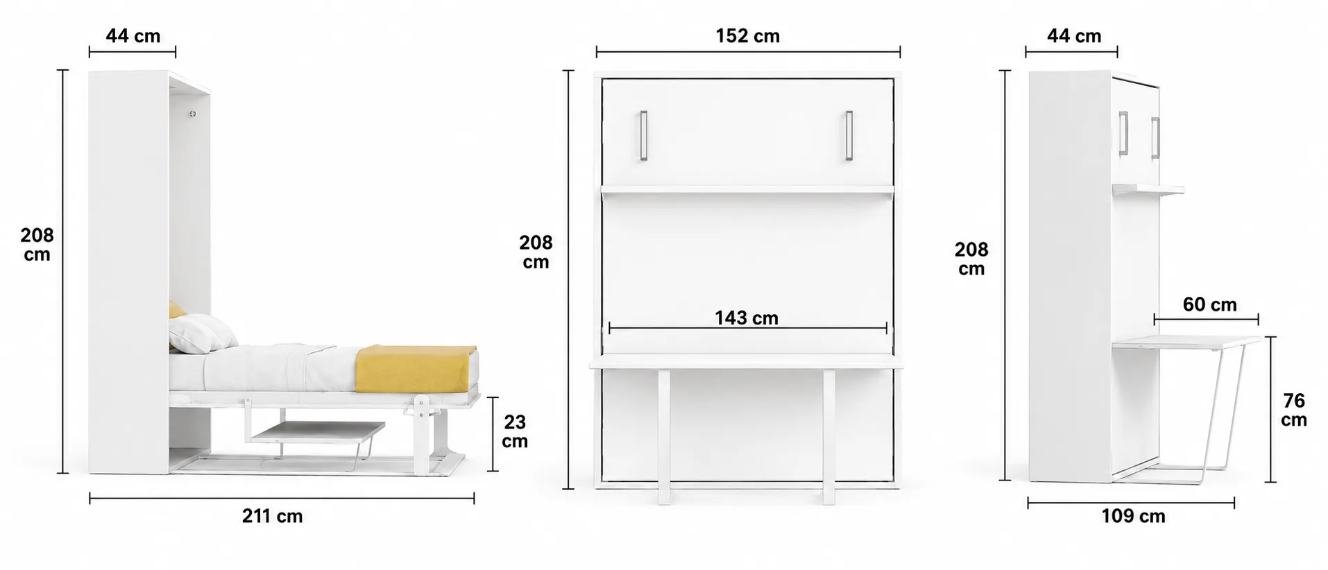 Happy Table Double Wall Bed System - Image 4