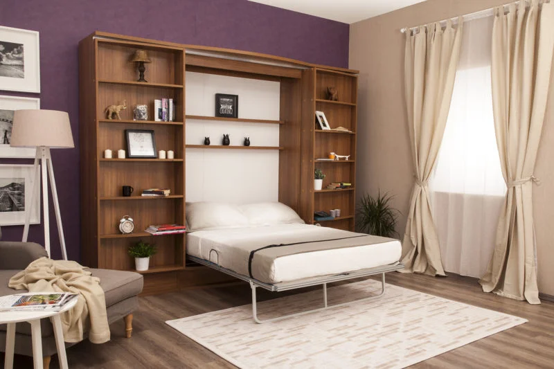 Sliding Suite Wall Bed System in Bookcase Cabinet - Image 8