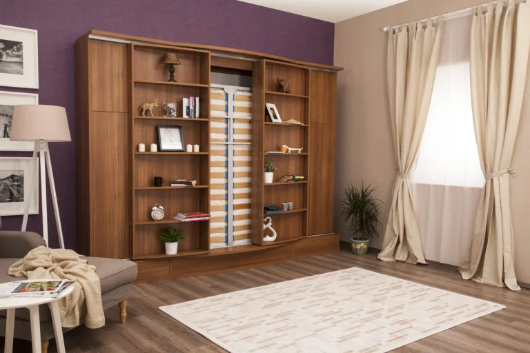 Sliding Suite Wall Bed System in Bookcase Cabinet - Image 9