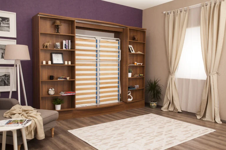 Sliding Suite Wall Bed System in Bookcase Cabinet - Image 12