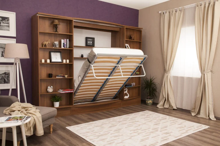 Sliding Suite Wall Bed System in Bookcase Cabinet - Image 14