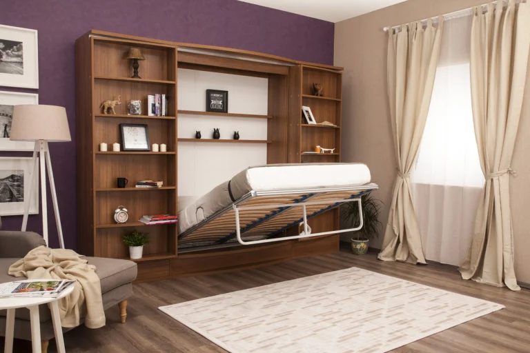 Sliding Suite Wall Bed System in Bookcase Cabinet - Image 15