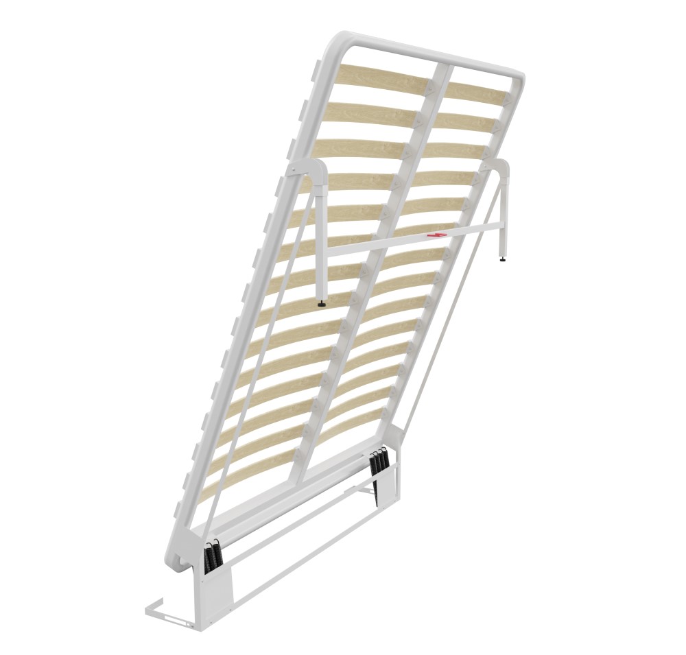 Next Bed Modern Wall Bed Frame & Mechanism - 4ft6" Wide Lying Surface (Double), 4ft6" Wide (Double) Orthosoft Mattress