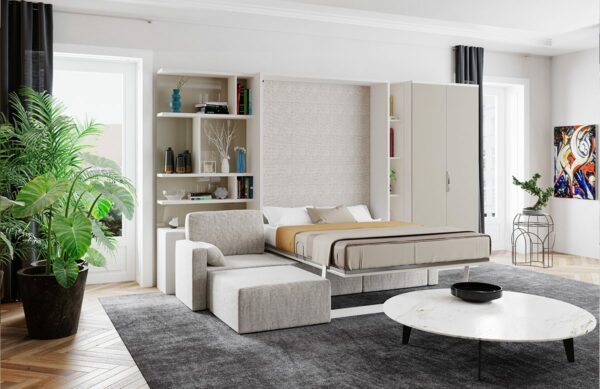 Royal Collection King Size Wall Bed System with Sofa - Image 23