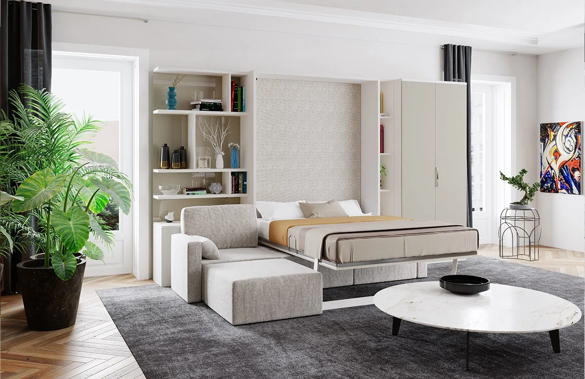 Royal Collection King Size Wall Bed System with Sofa - Image 21