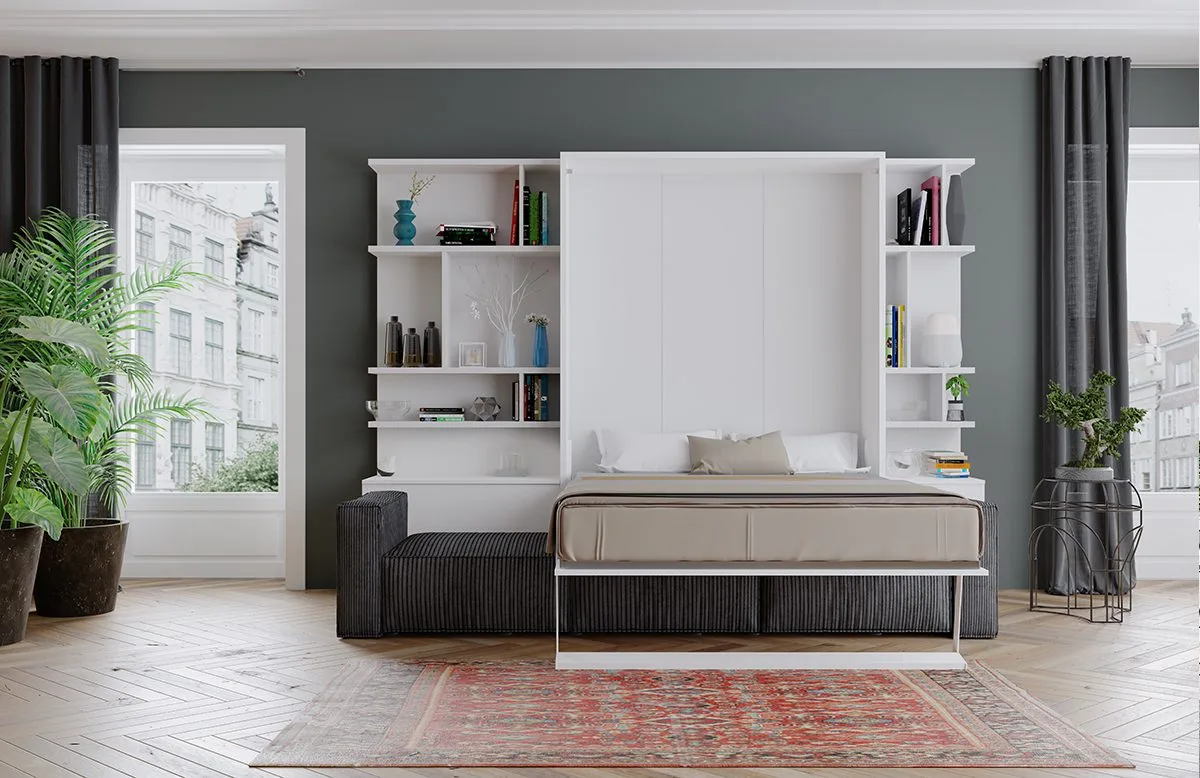 Royal Collection King Size Wall Bed System with Sofa - Image 20