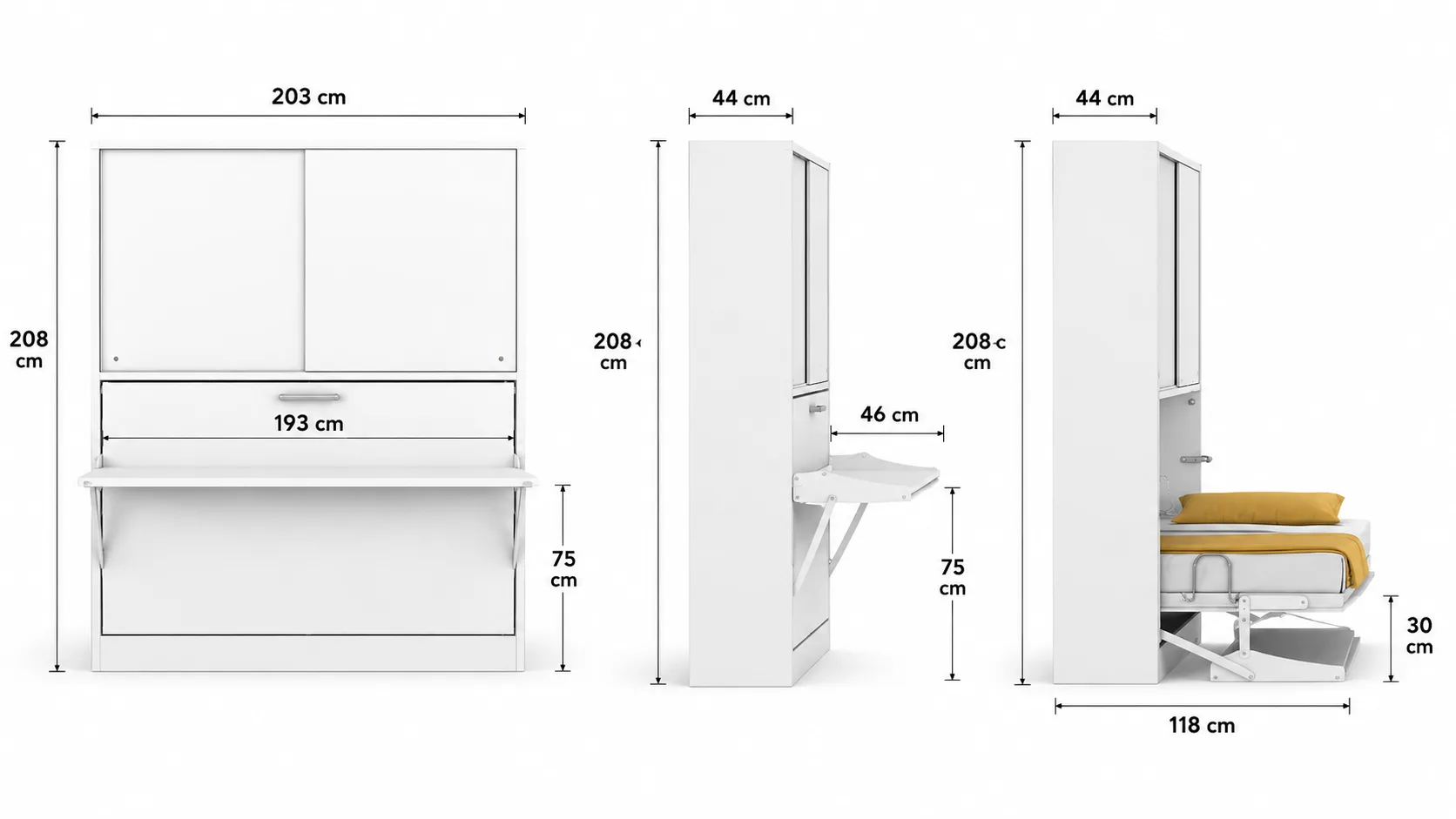 Diva Academy Study Bed Wall Bed System - Image 4