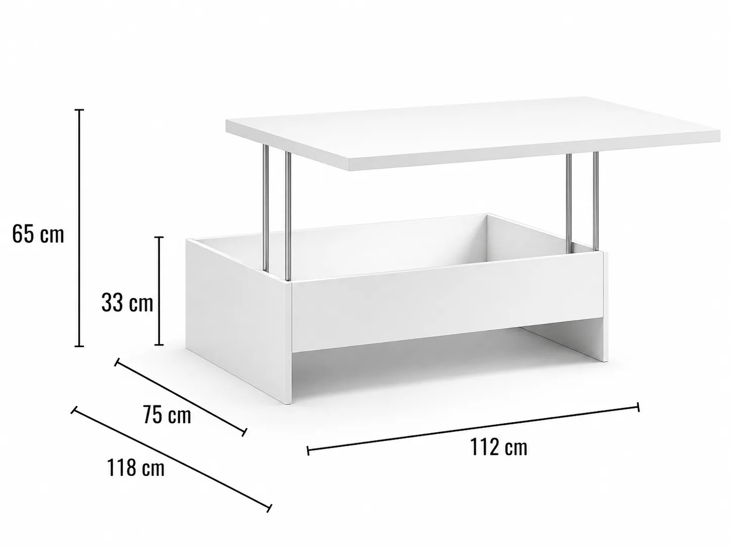 Coffee Table with Storage - Image 3