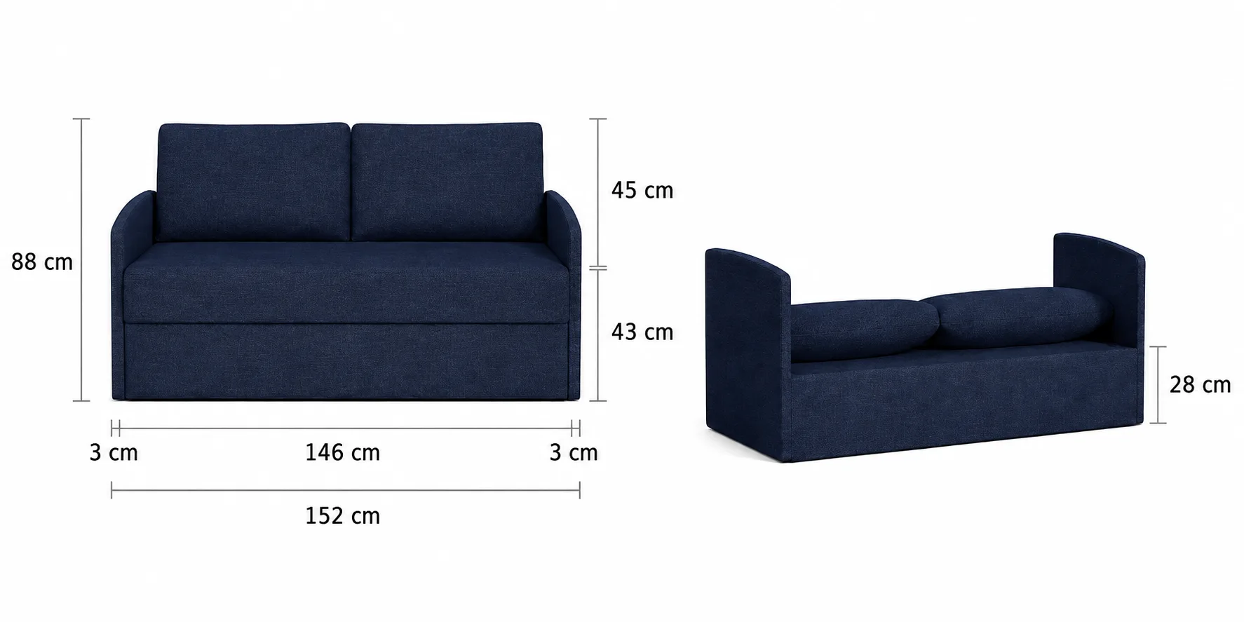 Duo Sofa 140 - Image 4