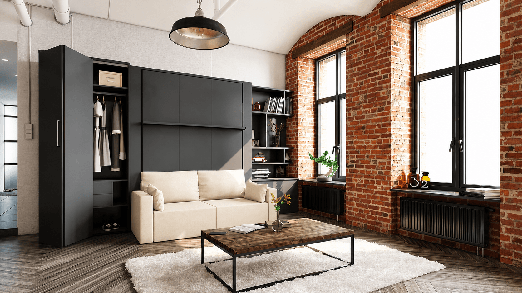 Nova King Size Wall Bed System with Sofa - Image 14