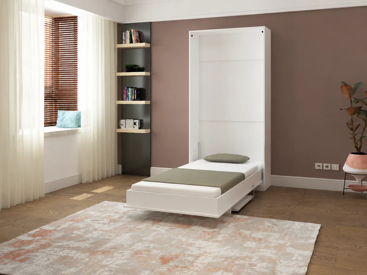 Primer Happy Single Desk Wall Bed System - Image 6