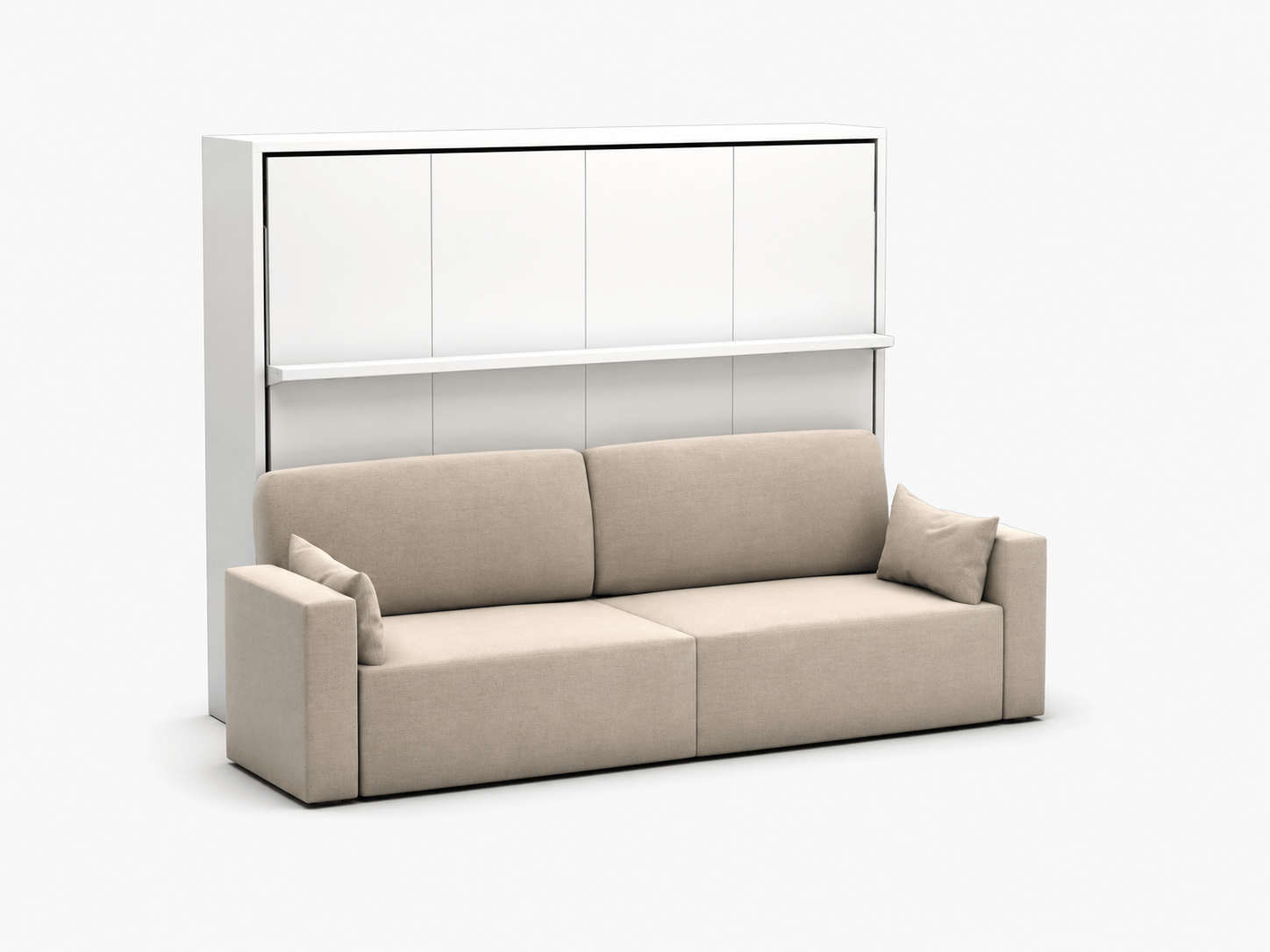Royal King Horizontal Wall Bed System with Sofa - Image 2