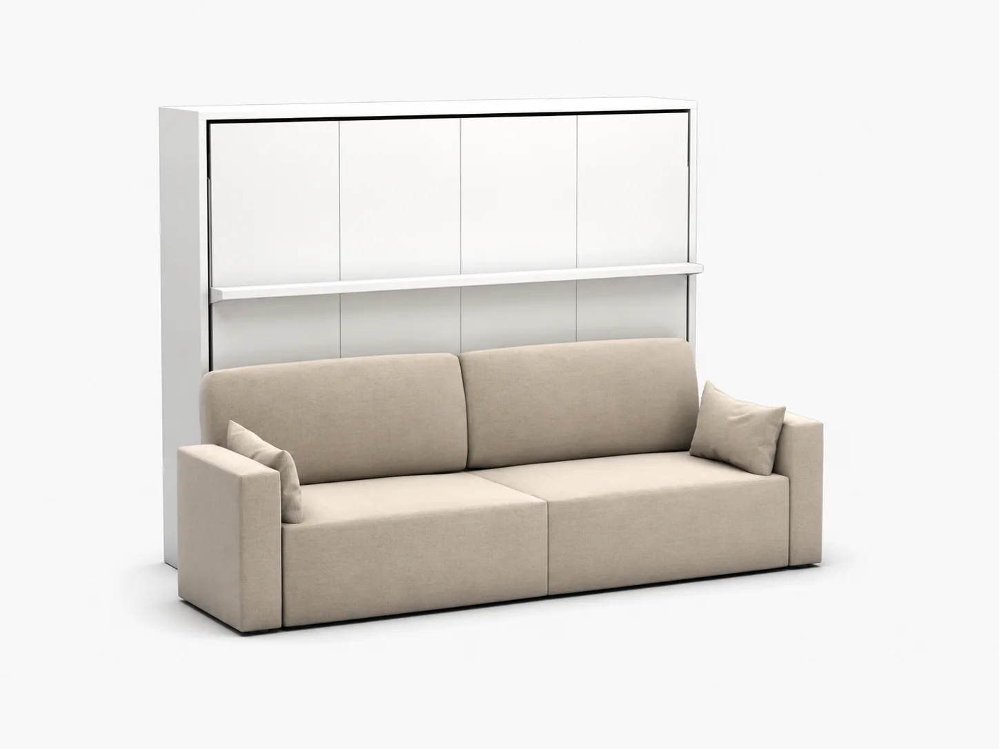 Royal King Horizontal Wall Bed System with Sofa - Image 2