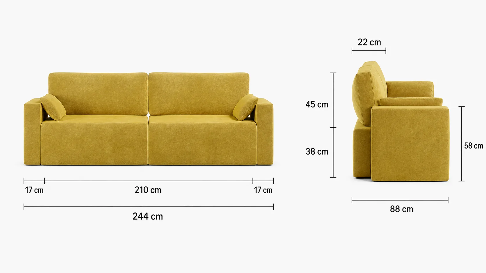 Royal King Horizontal Wall Bed System with Sofa - Image 7